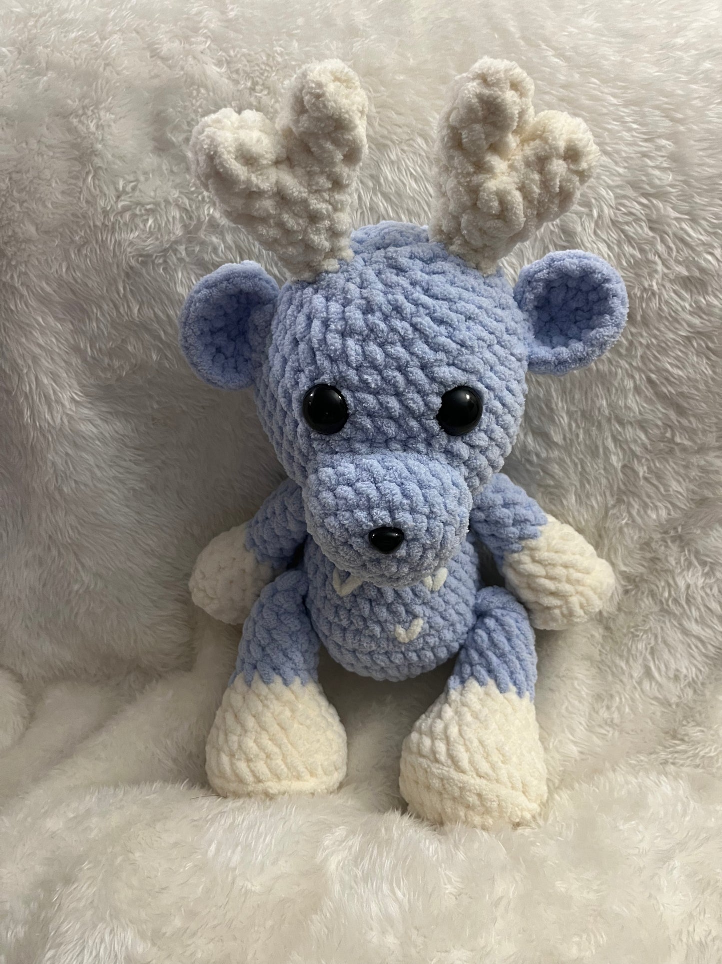 BLUE CROCHET REINDEER